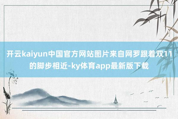 开云kaiyun中国官方网站图片来自网罗跟着双11的脚步相近-ky体育app最新版下载