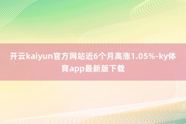 开云kaiyun官方网站近6个月高涨1.05%-ky体育app最新版下载